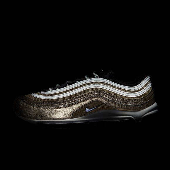 NEW Nike Air Max 97 Women's Twine/White-Metallic Gold DO5881-700 Golden … - Picture 3 of 9